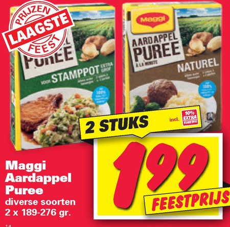 Maggi   aardappelpuree folder aanbieding bij  Nettorama - details