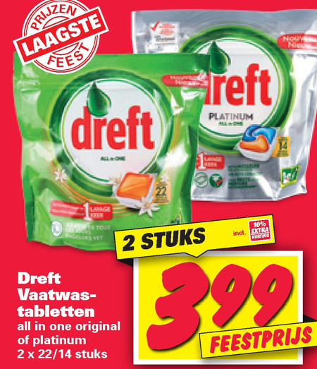 Dreft   vaatwasmiddel folder aanbieding bij  Nettorama - details