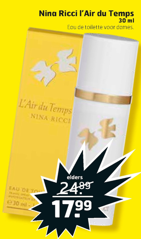 Nina Ricci   eau de toilette folder aanbieding bij  Trekpleister - details