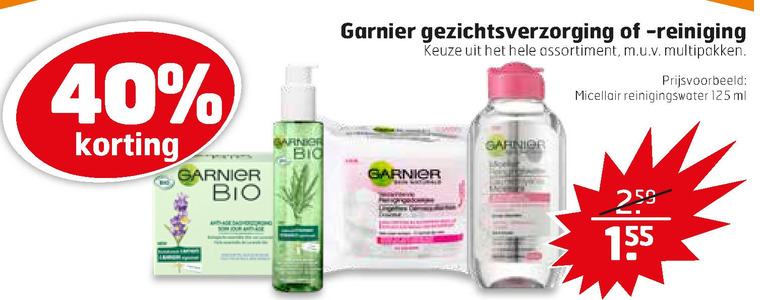 Garnier Skin Active   reinigingslotion, gezichtsreiniging folder aanbieding bij  Trekpleister - details