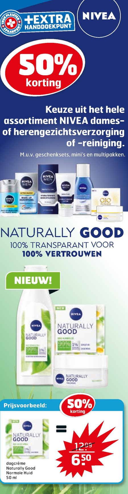 Nivea   nachtcreme, gezichtsreiniging folder aanbieding bij  Trekpleister - details