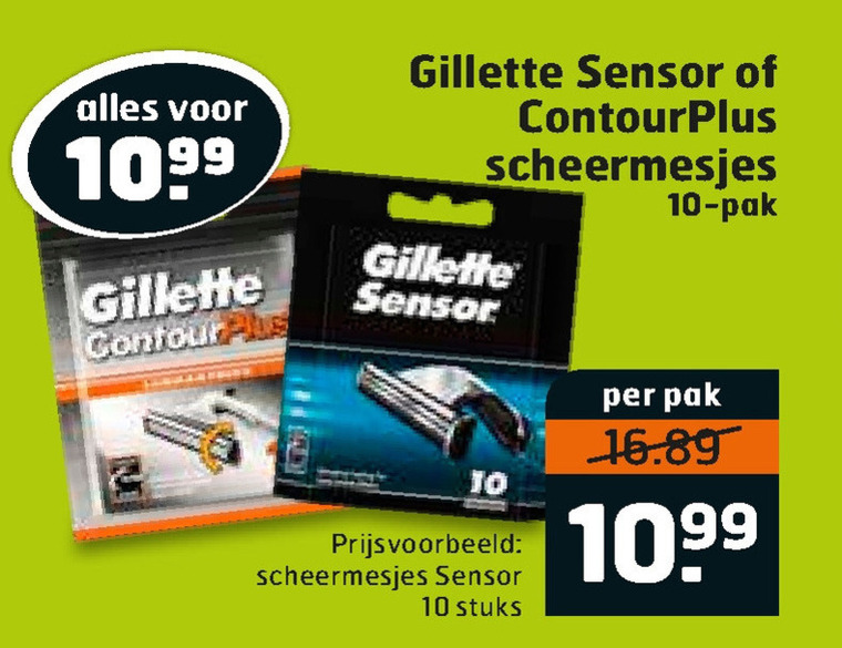 Gillette   scheermesjes folder aanbieding bij  Trekpleister - details