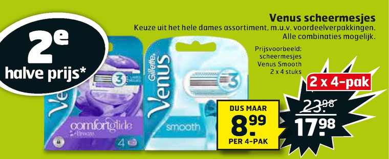 Gillette Venus   dames scheermesje folder aanbieding bij  Trekpleister - details