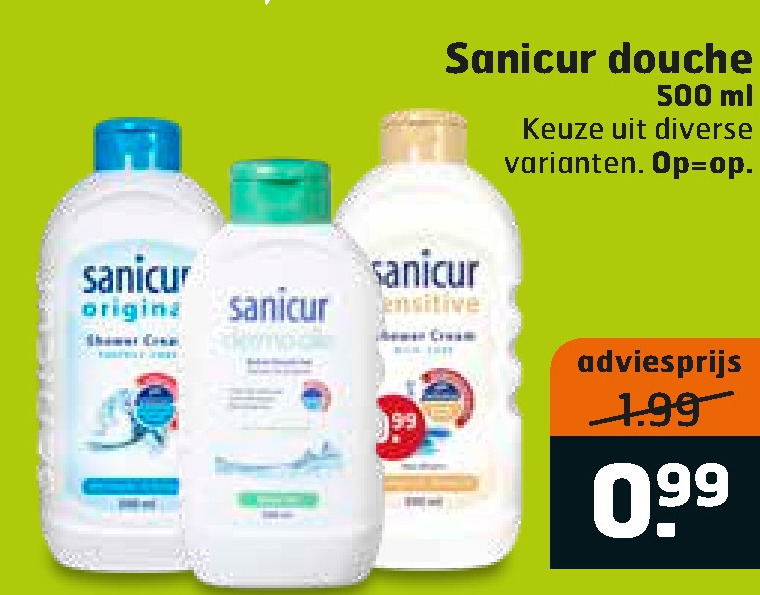 Sanicur   douchegel folder aanbieding bij  Trekpleister - details