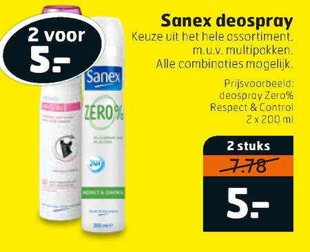 Sanex   deodorant folder aanbieding bij  Trekpleister - details