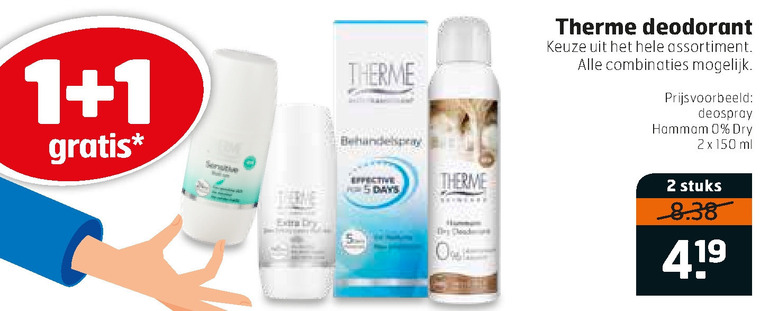 Therme   deodorant folder aanbieding bij  Trekpleister - details