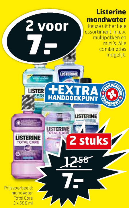 Listerine   mondwater folder aanbieding bij  Trekpleister - details