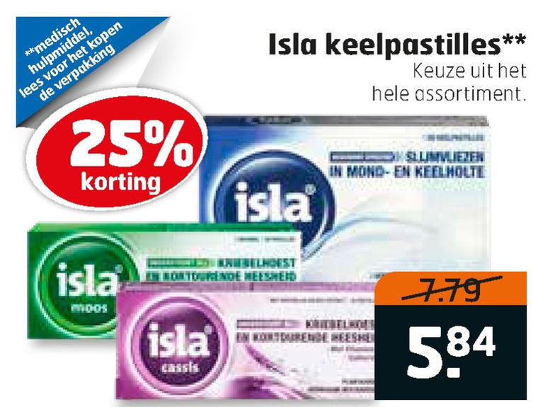 Isla   keelpastilles folder aanbieding bij  Trekpleister - details