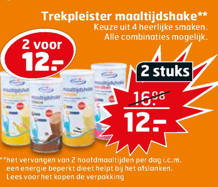 Trekpleister Huismerk   afslankmaaltijd folder aanbieding bij  Trekpleister - details