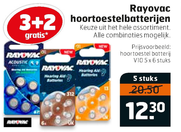 Rayovac   gehoorapparaatbatterijen folder aanbieding bij  Trekpleister - details