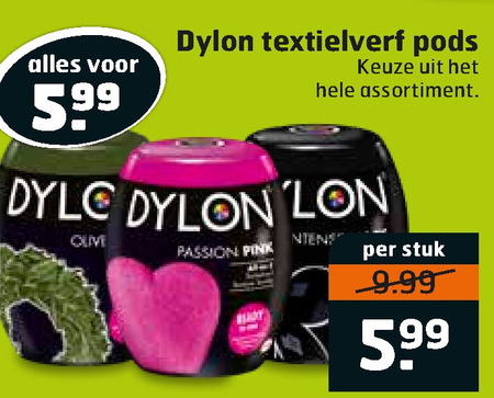 Dylon   textielverf folder aanbieding bij  Trekpleister - details