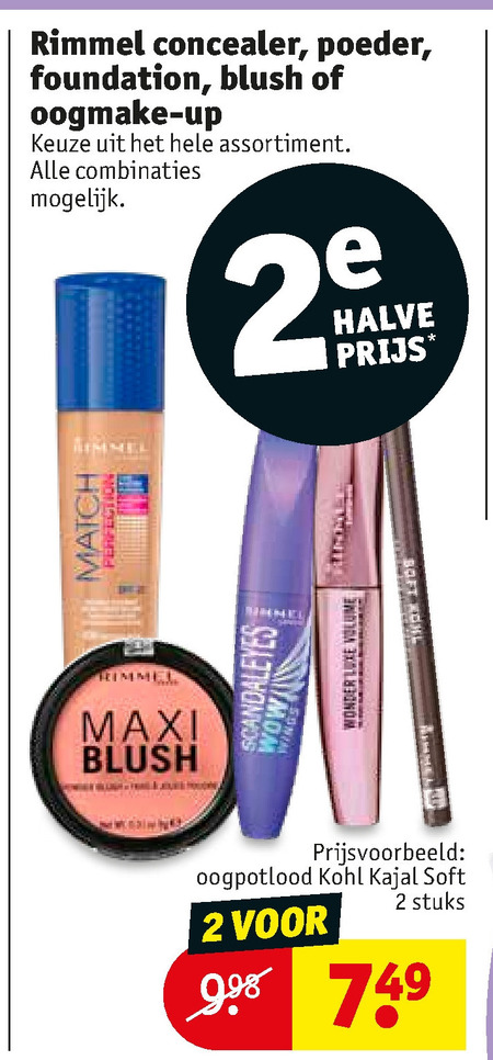 Rimmel   blusher, foundation folder aanbieding bij  Kruidvat - details