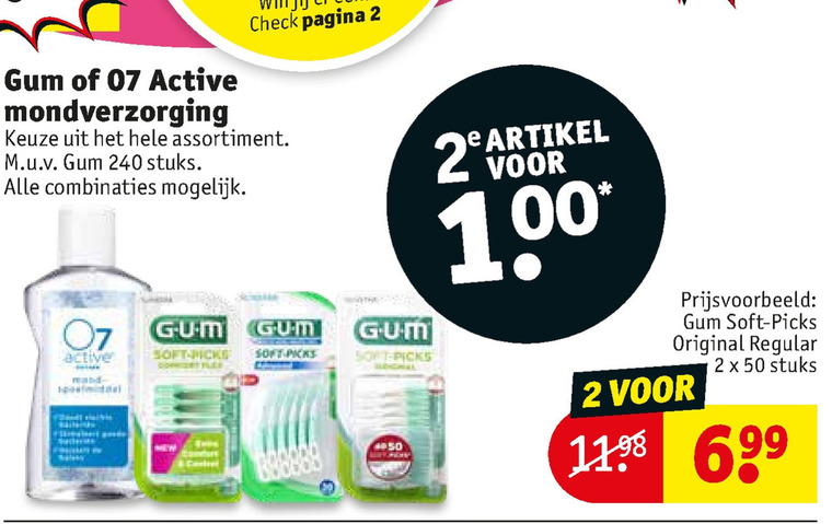 O7 Active   tandenstokers, interdentale ragers folder aanbieding bij  Kruidvat - details