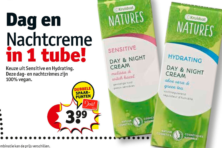 Kruidvat Huismerk   dagcreme, nachtcreme folder aanbieding bij  Kruidvat - details