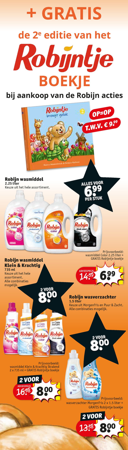 Robijn   wasverzachter, wasmiddel folder aanbieding bij  Kruidvat - details