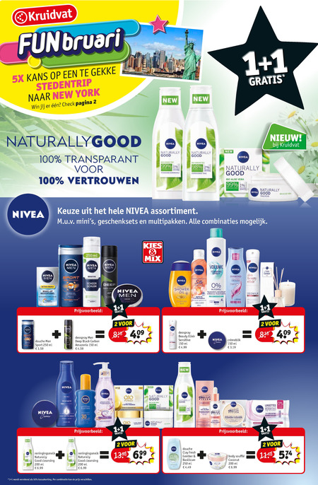 Nivea   shampoo, dagcreme folder aanbieding bij  Kruidvat - details