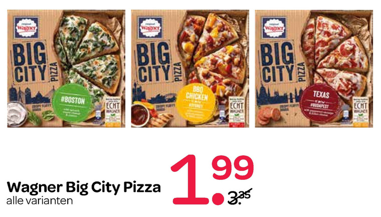 Wagner   diepvriespizza folder aanbieding bij  Spar - details