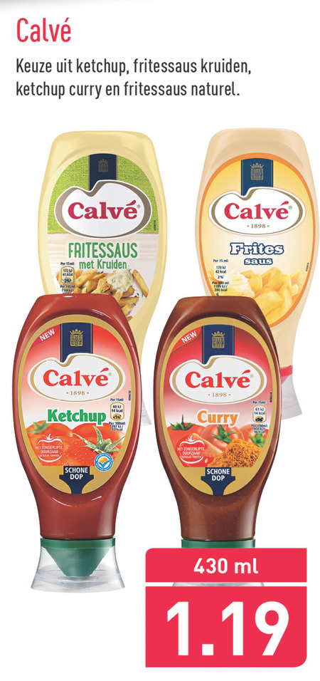 Calve   tomatenketchup, curryketchup folder aanbieding bij  Aldi - details