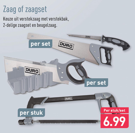 Duro   handzaag folder aanbieding bij  Aldi - details