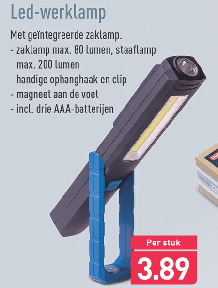 mixer Victor opvolger zaklamp folder aanbieding bij Aldi - details