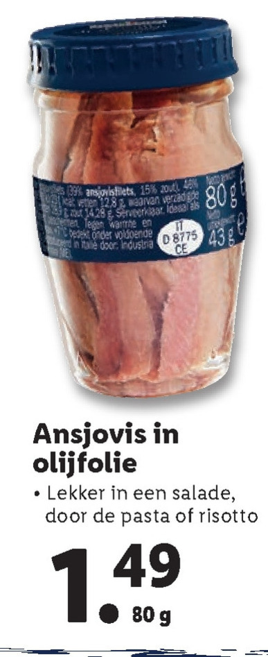 Italiamo   ansjovis folder aanbieding bij  Lidl - details