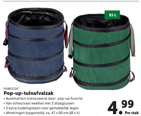 Parkside   tuinafvalemmer folder aanbieding bij  Lidl - details