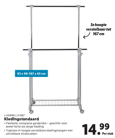 Livarno   kledingrek folder aanbieding bij  Lidl - details