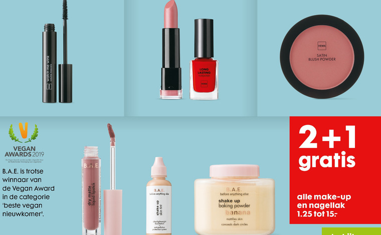 Hema huismerk   nagellak, lipstick folder aanbieding bij  Hema - details