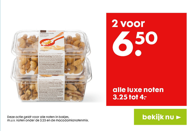 Hema huismerk   noten folder aanbieding bij  Hema - details