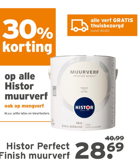 Histor   muurverf folder aanbieding bij  Gamma - details