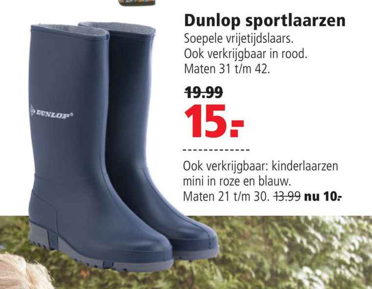 Om toestemming te geven Plenaire sessie Amerikaans voetbal Dunlop regenlaarzen folder aanbieding bij Welkoop - details