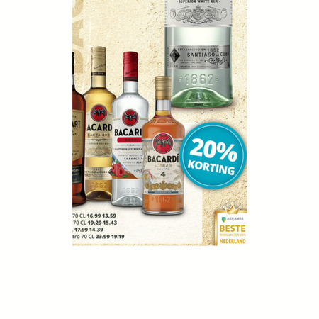 Bacardi   rum folder aanbieding bij  Mitra - details