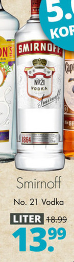 Smirnoff   wodka folder aanbieding bij  Mitra - details