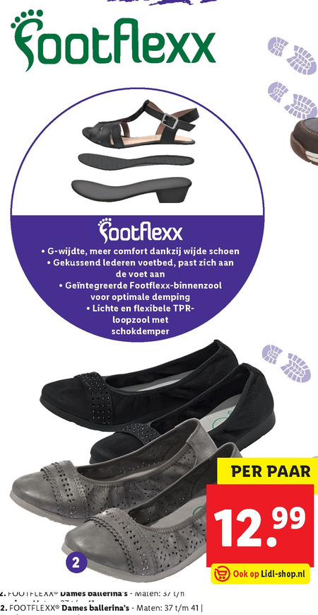 Footflexx   ballerina folder aanbieding bij  Lidl - details