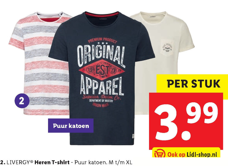 Livergy   heren t-shirt folder aanbieding bij  Lidl - details