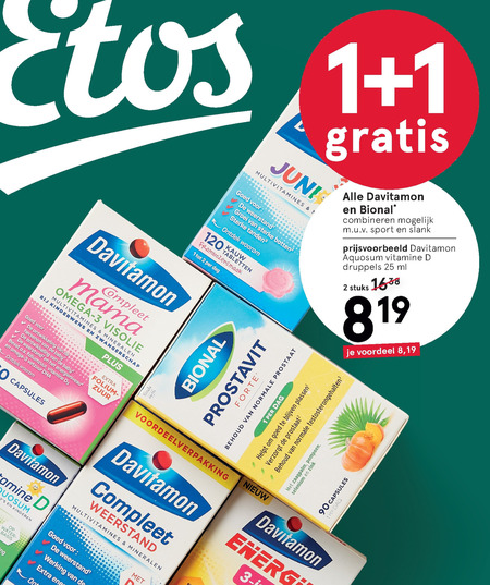 Davitamon   multivitaminen, voedingssupplement folder aanbieding bij  Etos - details