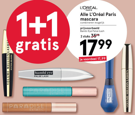 L Oreal   mascara folder aanbieding bij  Etos - details