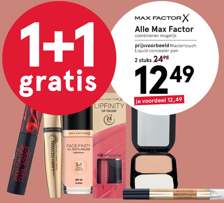 Max Factor   foundation, lipstick folder aanbieding bij  Etos - details