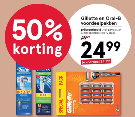 Braun Oral-B   opzetborstel, scheermesjes folder aanbieding bij  Etos - details