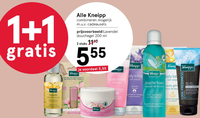 Kneipp   massageolie, douchegel folder aanbieding bij  Etos - details