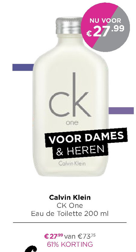 Calvin Klein   eau de toilette folder aanbieding bij  Ici Paris XL - details