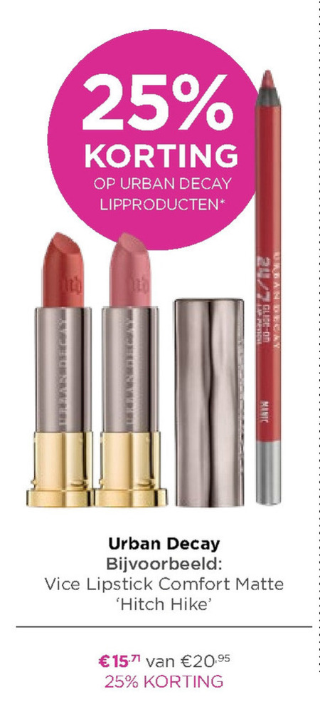 Urban Decay   lipstick folder aanbieding bij  Ici Paris XL - details