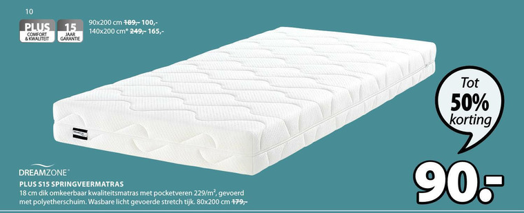 Dreamzone   matras folder aanbieding bij  Jysk - details