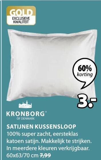 Kronborg   kussensloop folder aanbieding bij  Jysk - details