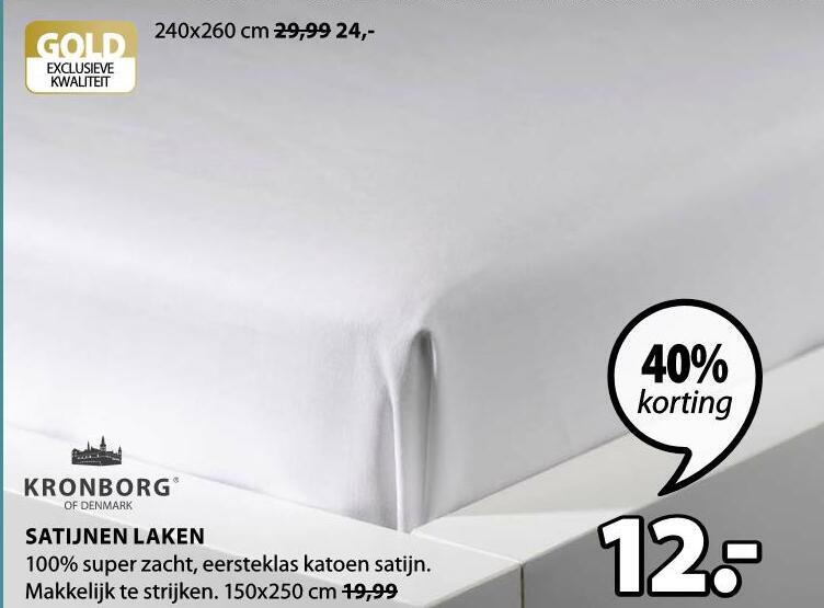 Kronborg   laken folder aanbieding bij  Jysk - details