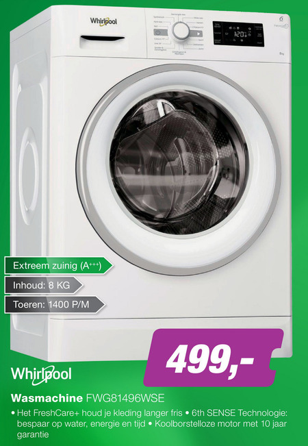 Whirlpool   wasmachine folder aanbieding bij  EP Electronic Partner - details