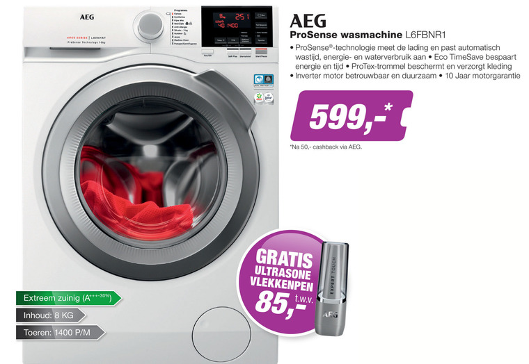 AEG   wasmachine folder aanbieding bij  EP Electronic Partner - details