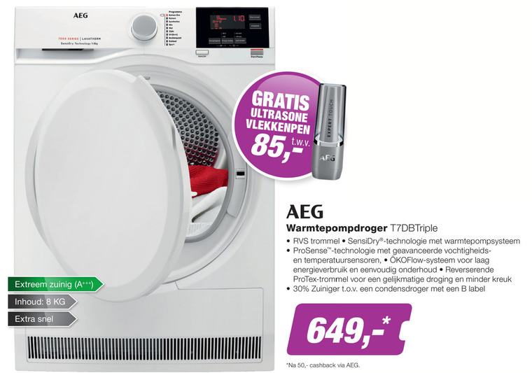 AEG   warmtepompdroger folder aanbieding bij  EP Electronic Partner - details