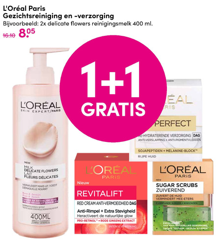 L Oreal   gezichtsreiniging, nachtcreme folder aanbieding bij  D.I.O. Drogist - details