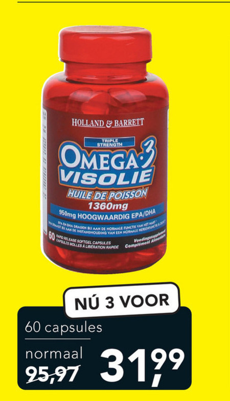 Holland and Barrett   omega 3 olie folder aanbieding bij  Holland & Barrett - details